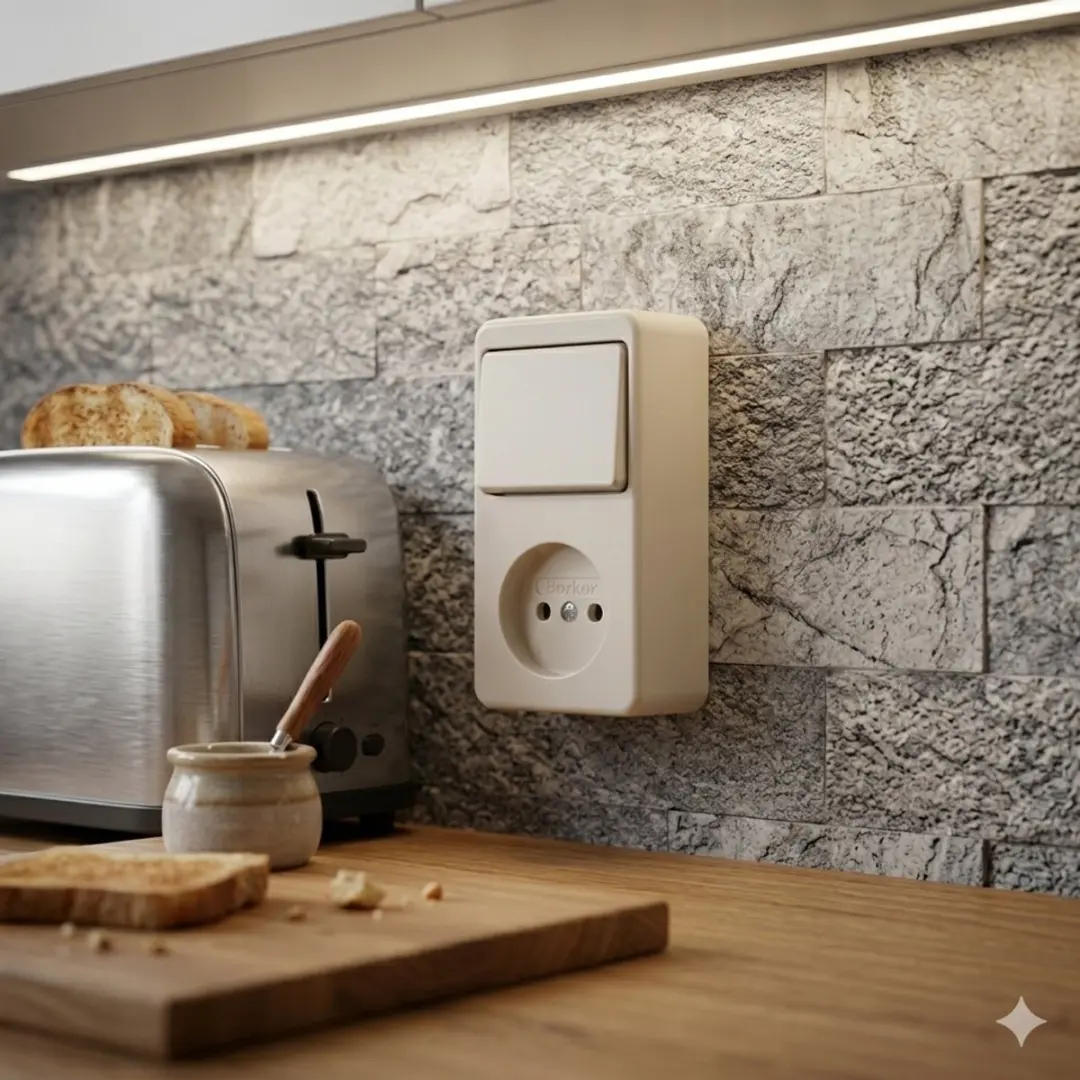 Hager Berker Combinatieschakelaar Contactdoos E3H9B - Wit