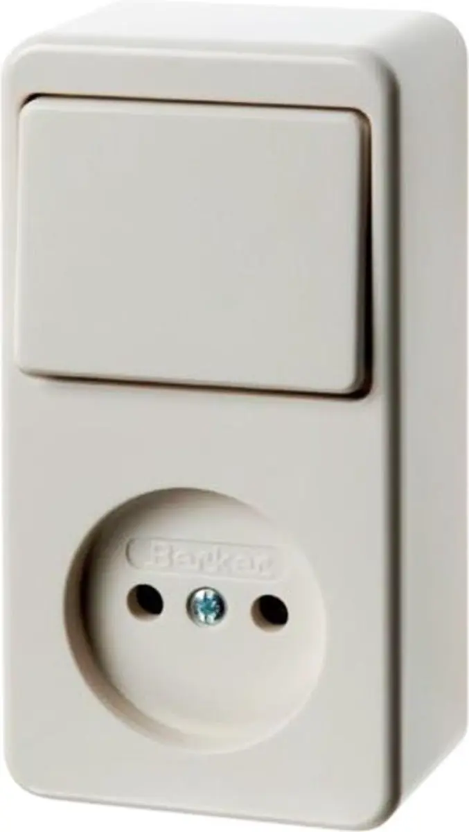 Hager Berker Combinatieschakelaar Contactdoos E3H9B