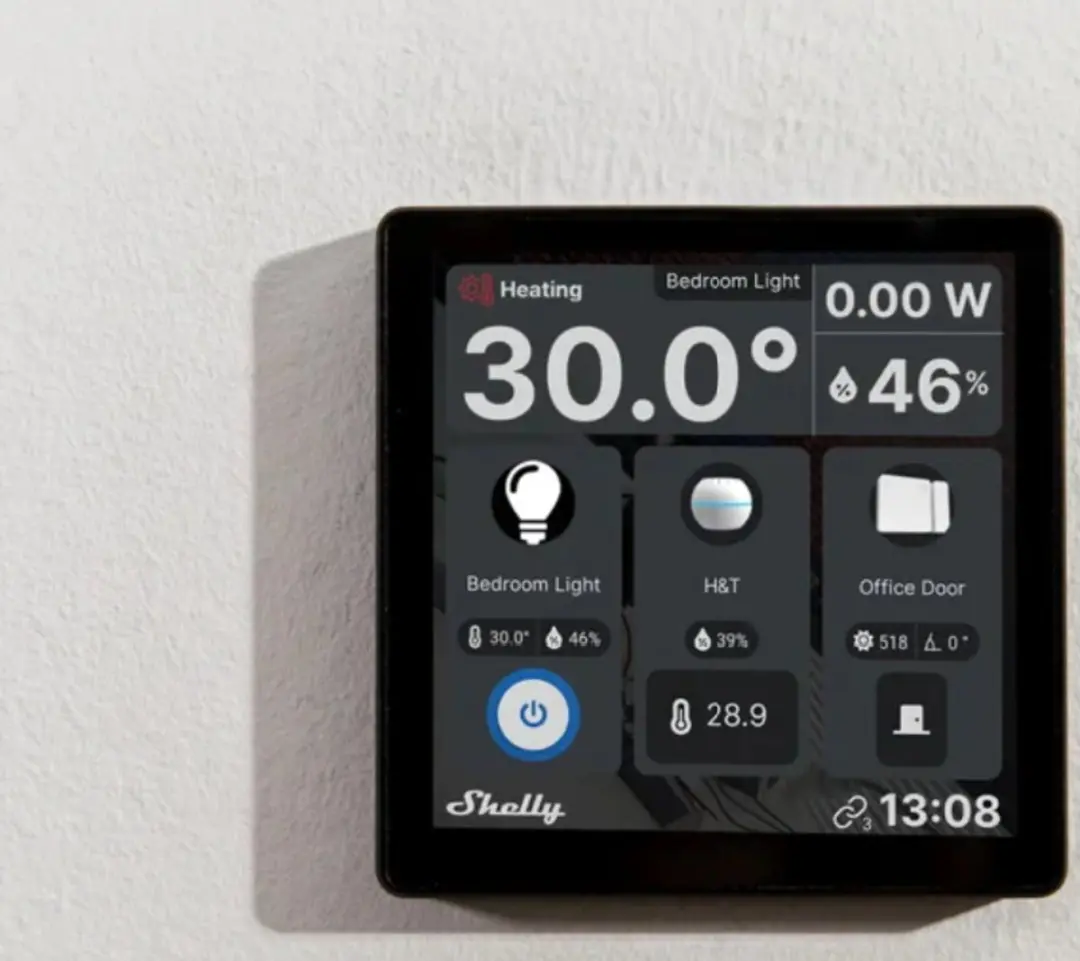 Shelly SAWD1-B Wall Display Black - Temperatuur/Luchtvochtigheid Sensor