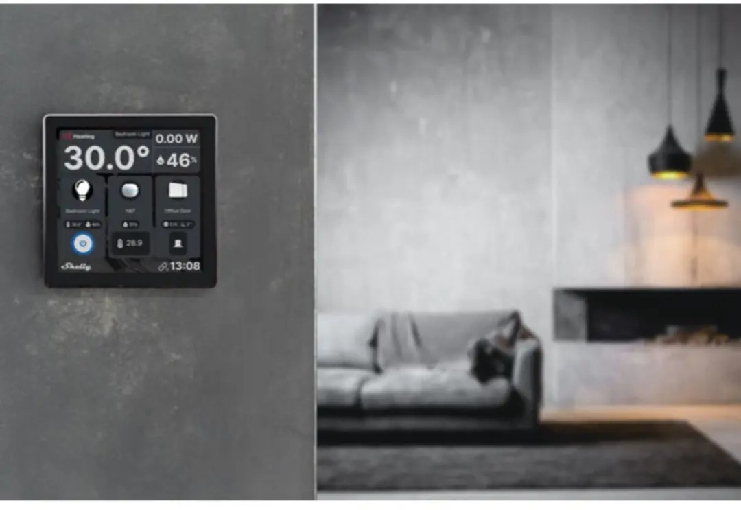 Shelly SAWD1-B Wall Display Black - Temperatuur/Luchtvochtigheid Sensor