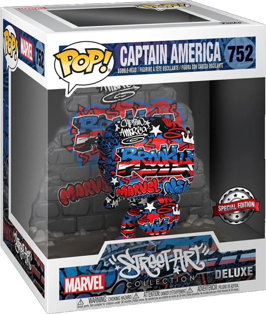 Funko Pop! Captain America Street Art #752 Exclusief - Multi