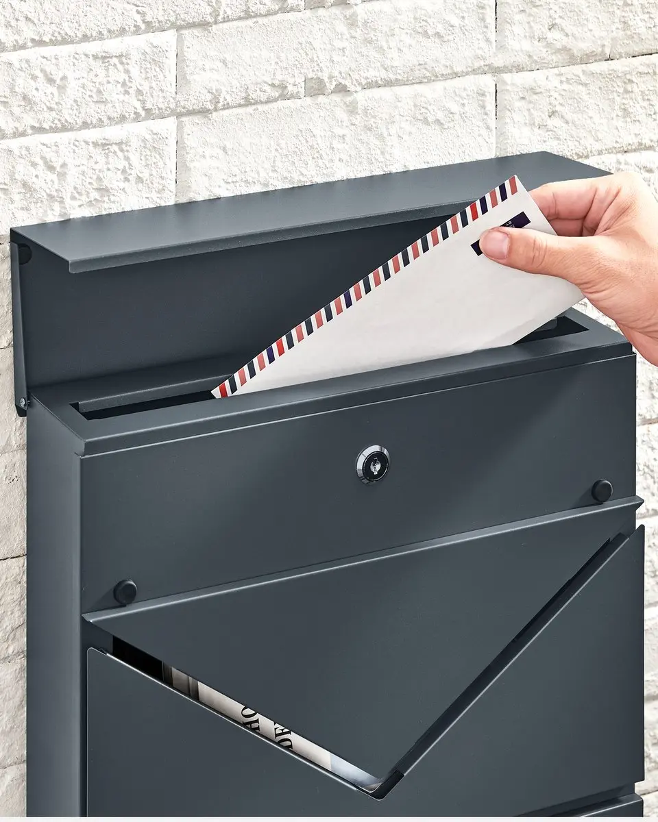 Songmics Brievenbus GMB054G01 - Antraciet