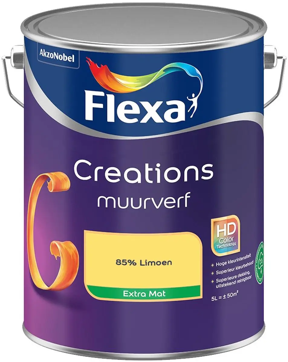 Flexa Creations Muurverf Extra Mat 85% Limoen