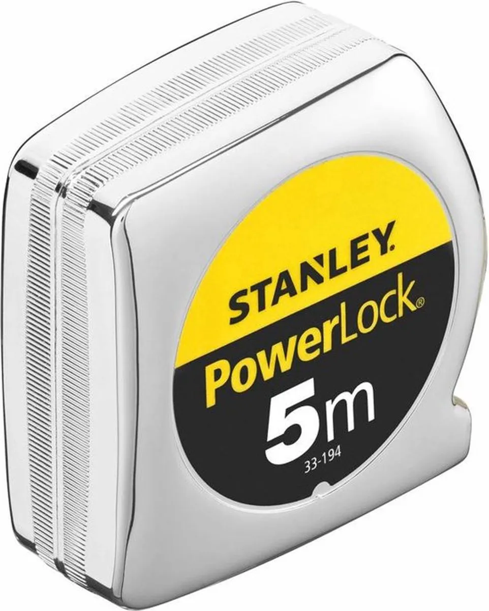 Stanley Rolbandmaat Powerlock 5m - 19mm - Geel