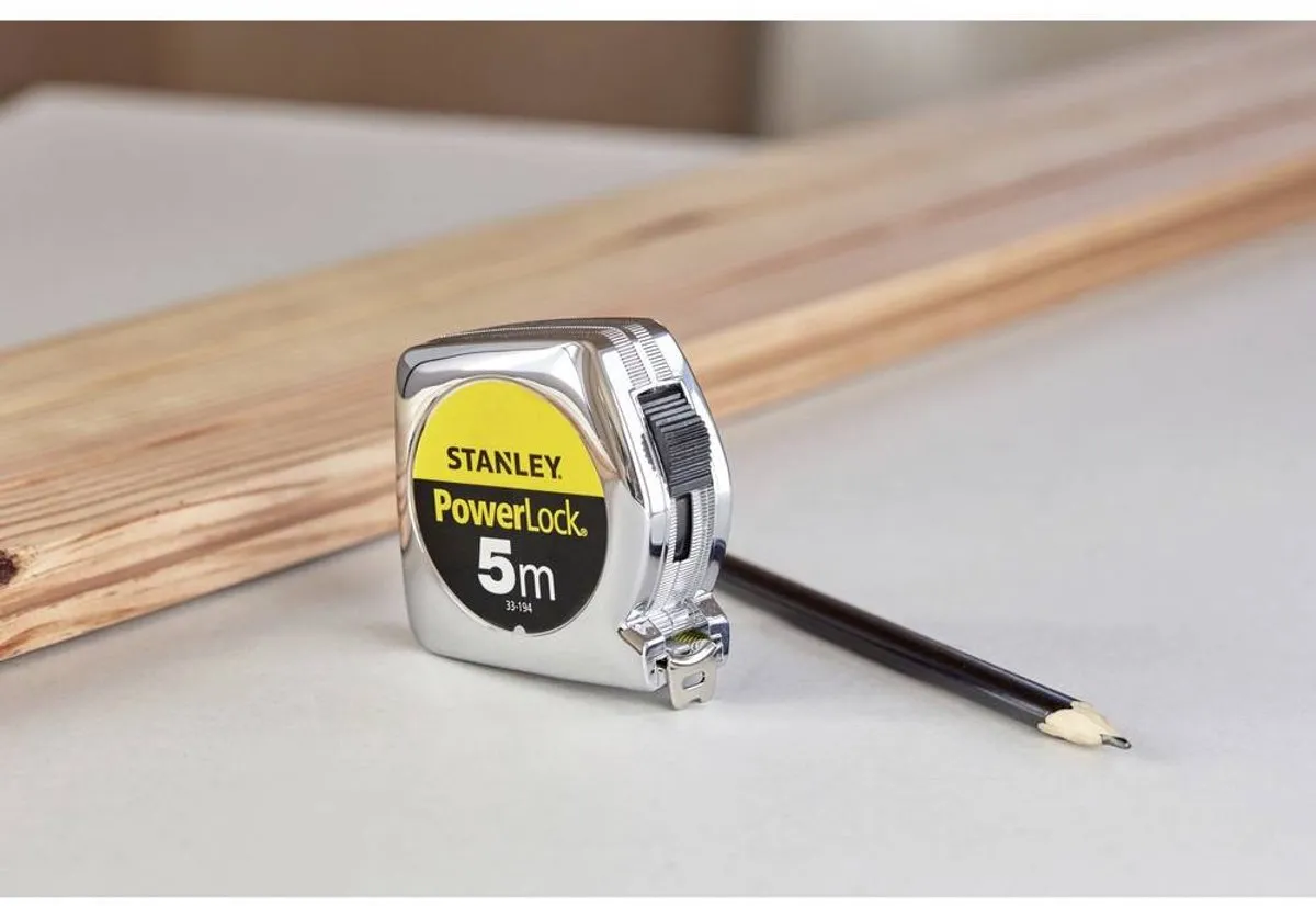 Stanley Rolbandmaat Powerlock 5m - 19mm - Geel