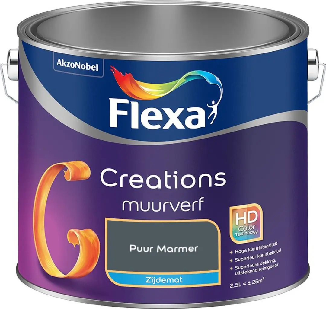 Flexa Creations Muurverf Zijdemat Puur Marmer 2,5L
