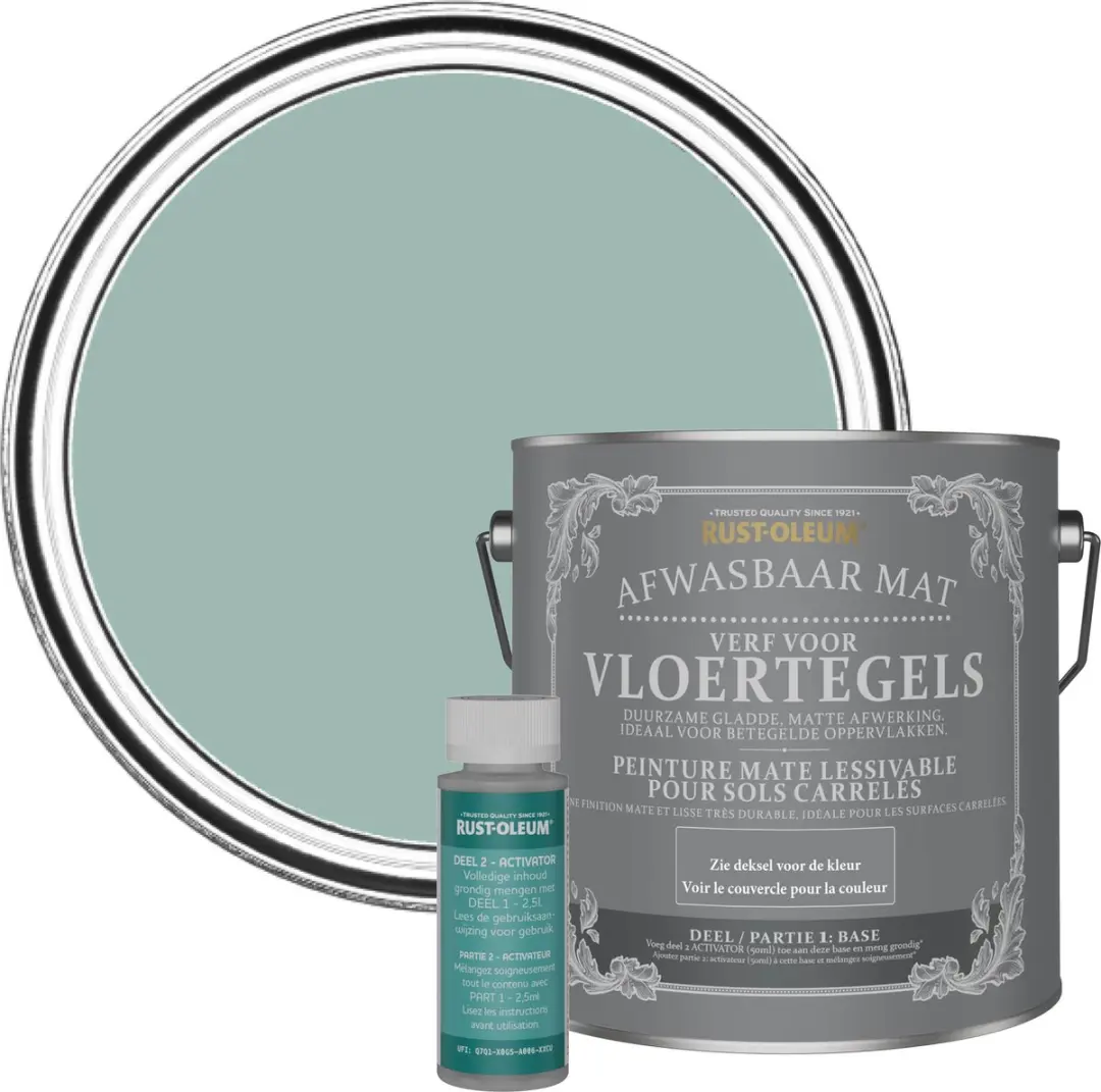 Rust-Oleum Blauw Vloertegelverf Kustblauw 2,5L