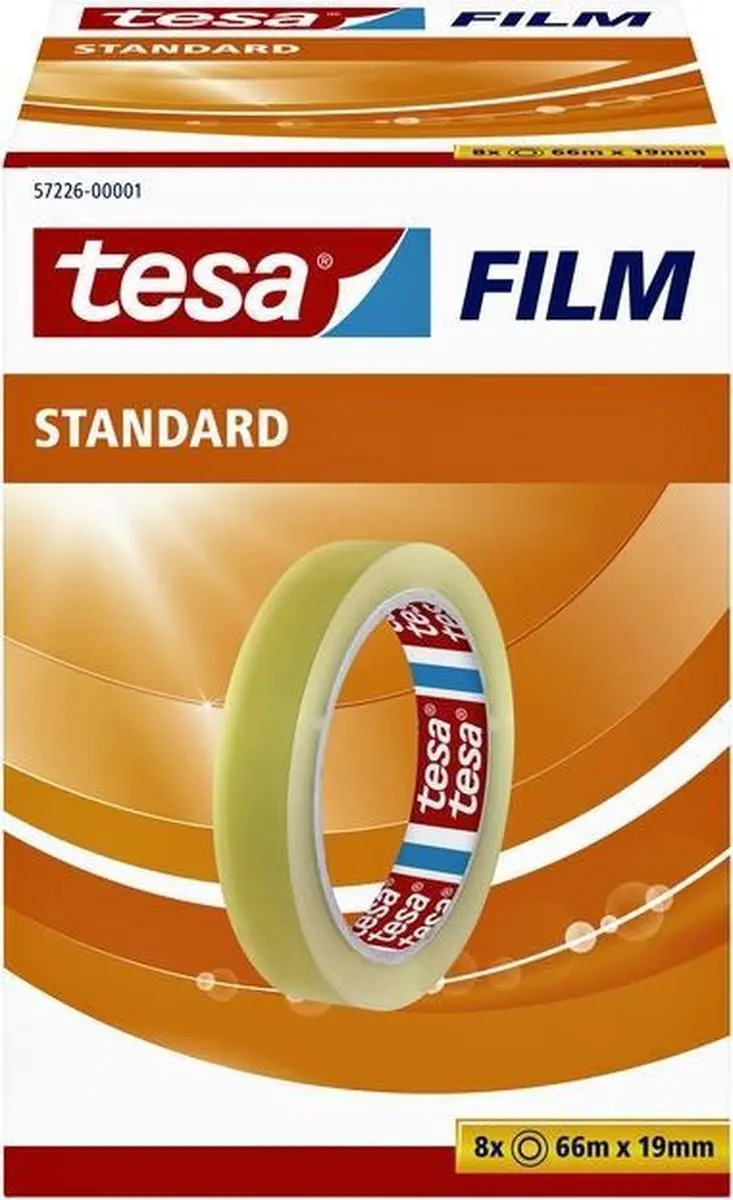 Tesa 57226 Plakband 19mm x 66m - Transparant
