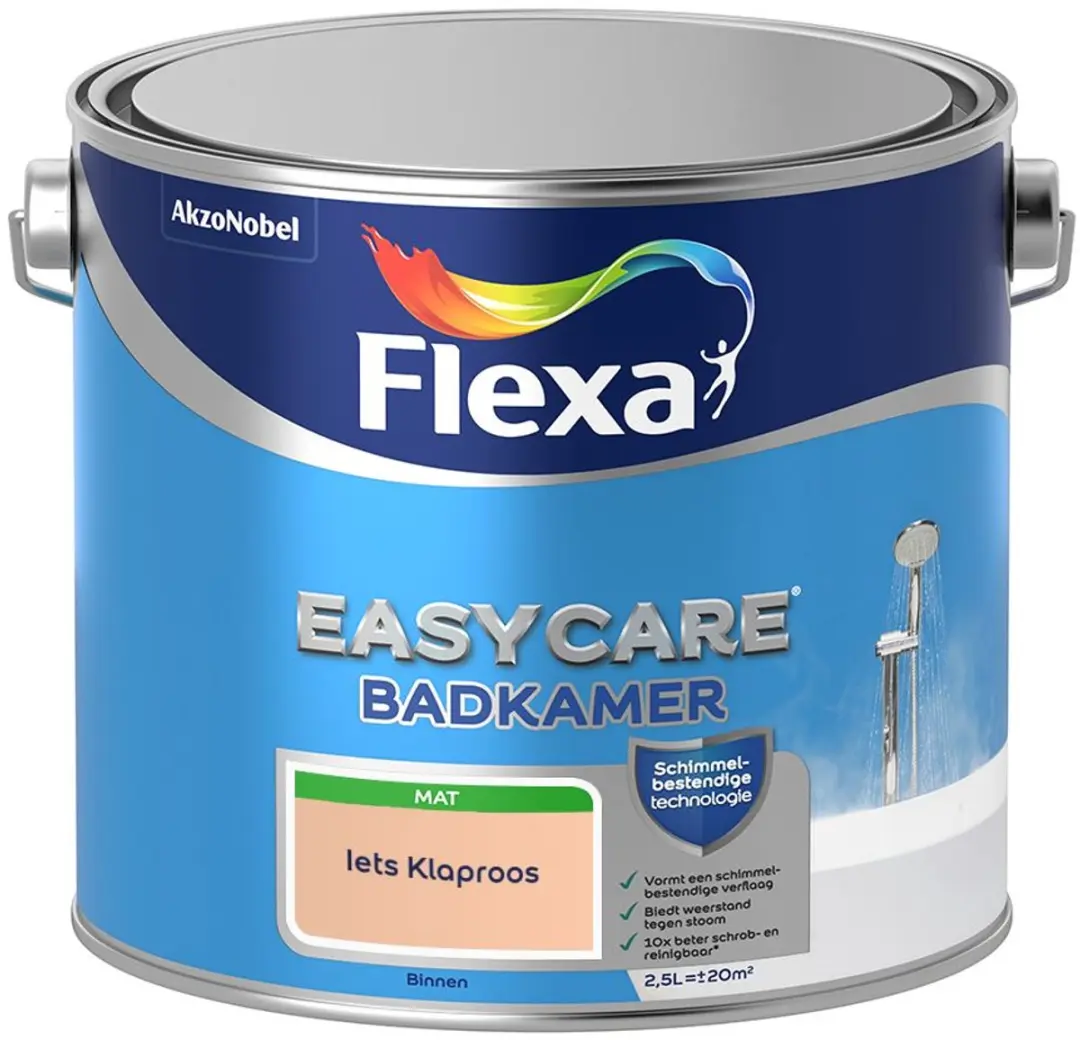 Flexa Easycare Badkamer Mengverf Iets Klaproos 2,5L