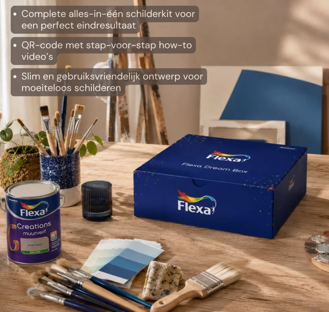 Flexa Dream Box Muurverf Blauw - 9 Stuks