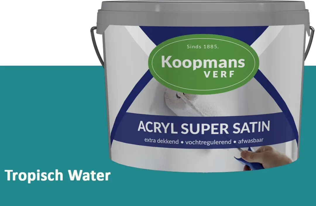Koopmans Acryl Super Satin Tropisch Water Muurverf 2,5L