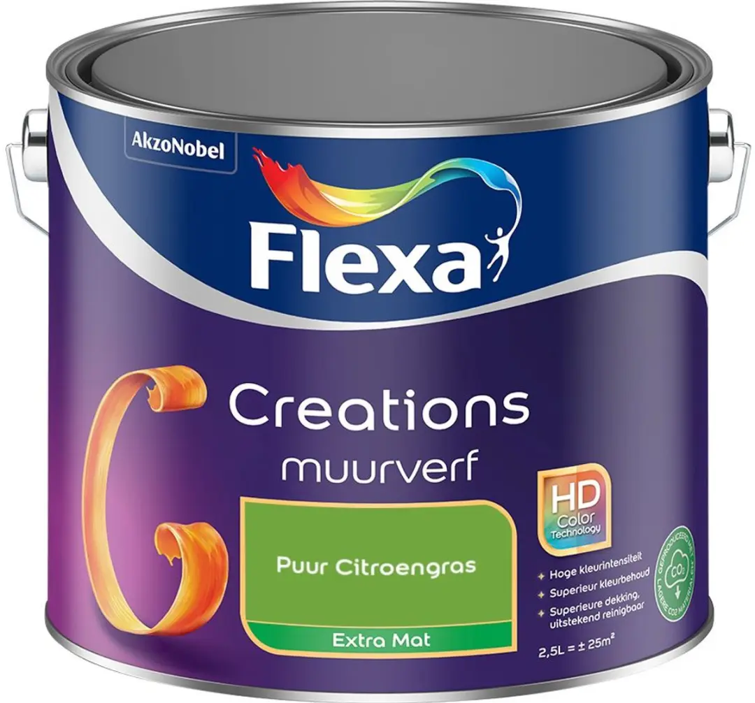 Flexa Creations Muurverf Extra Mat Puur Citroengras 2,5L