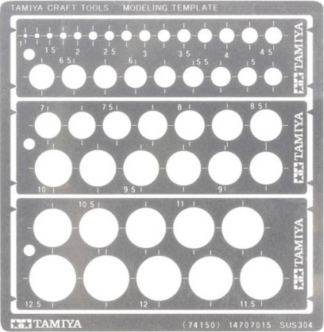 Tamiya RVS Sjabloon 3 Stuks