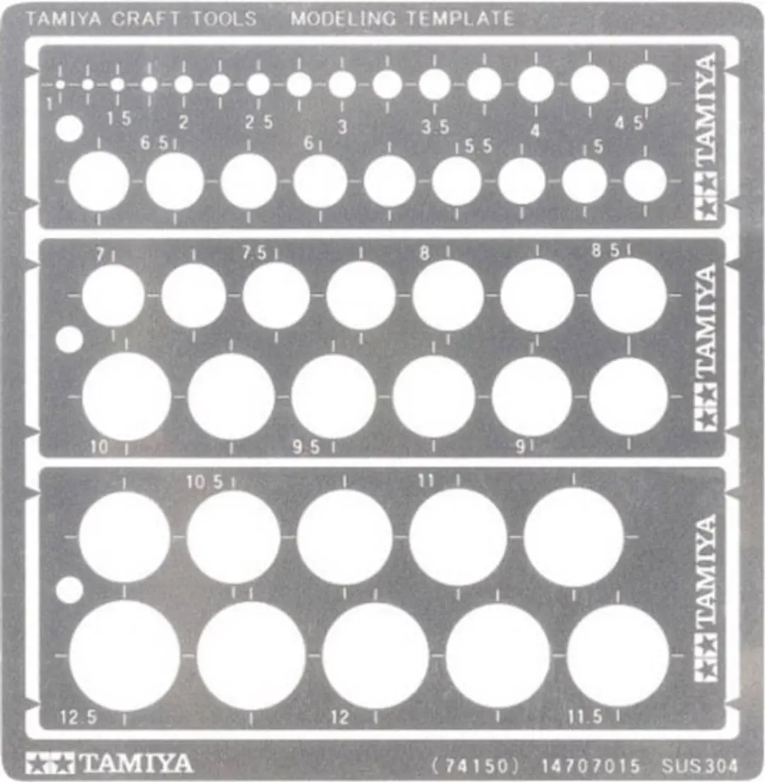 Tamiya RVS Sjabloon 3 Stuks