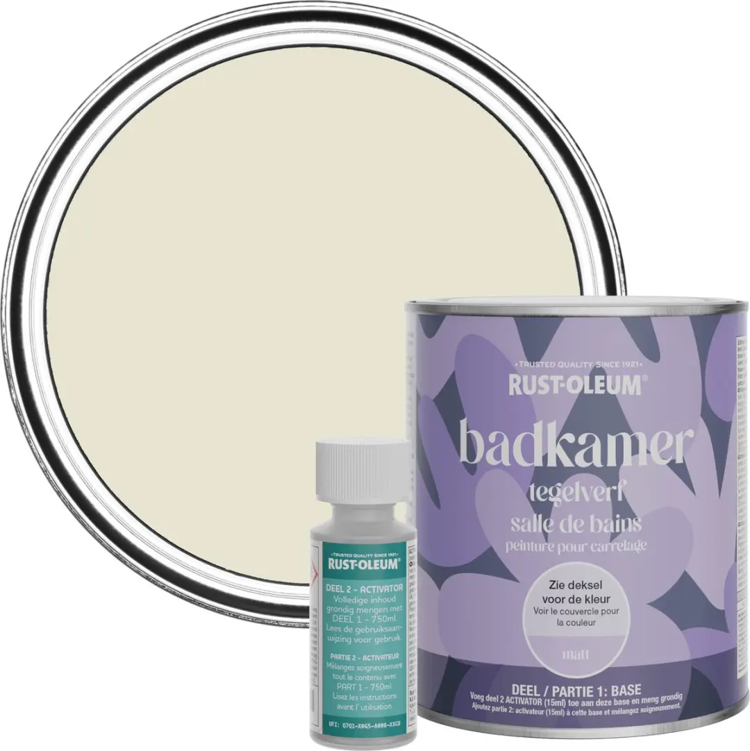 Rust-Oleum Grijs Badkamer Tegelverf Matt Oyster 750ml