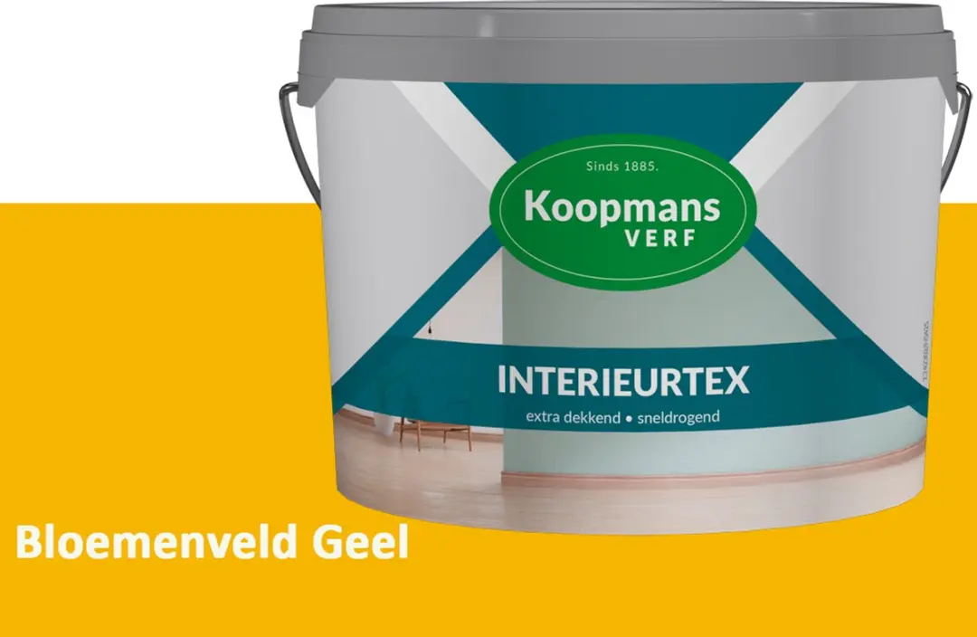 Koopmans Interieurtex Matte Muurverf Bloemenveld Geel 5L