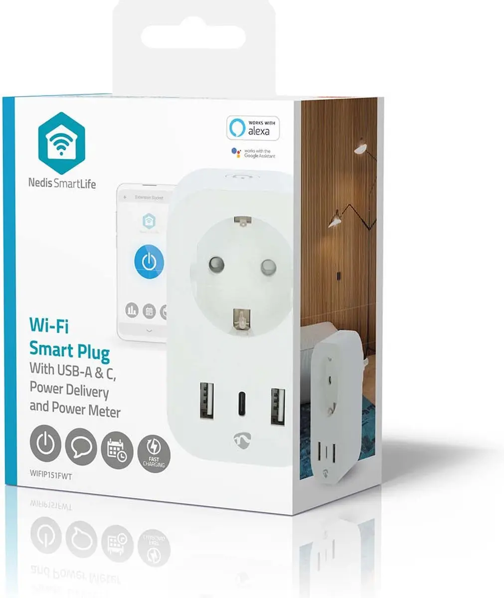 Nedis SmartLife Slimme Stekker WiFi 3680W - Energiemeter & Tijdschakelaar - afbeelding 6 van 6