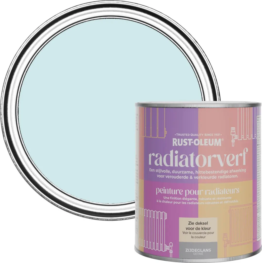 Rust-Oleum Blauw Radiatorverf Zijdeglans Eucalyptus 750ml