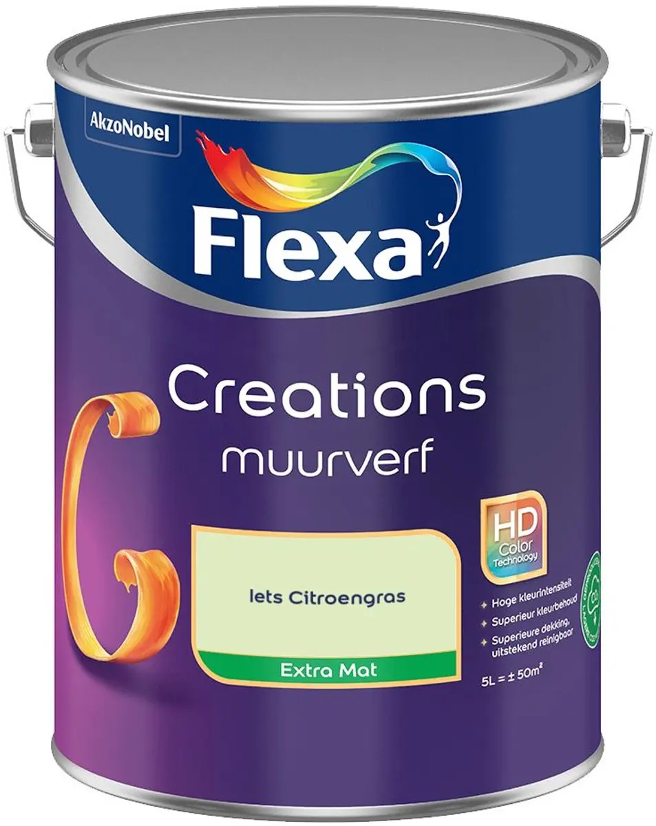Flexa Creations Muurverf Extra Mat Iets Citroengras 5L