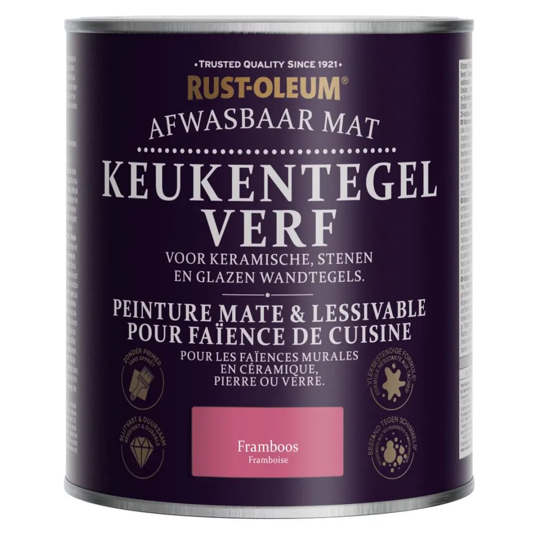 Rust-Oleum Roze Verf Keukentegels 750ml - Framboos