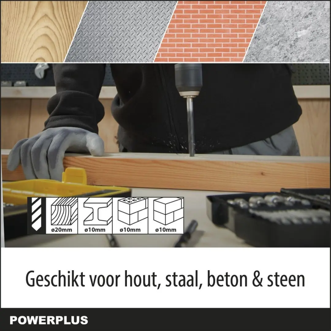 Powerplus POWX00840 Accu Klopboormachine 20V - 40Nm - 2x 2.0Ah