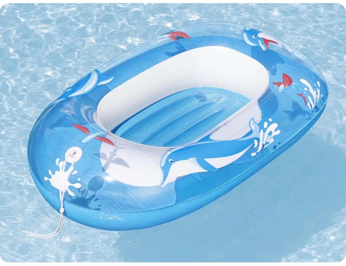 Bestway Dolfijnenstrand Zwemvlot 34037 - 102x69cm - Wit/Blauw