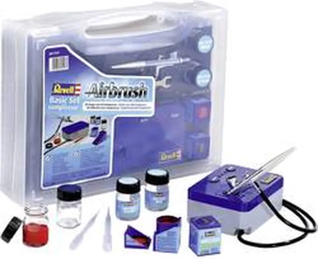 Revell 39199 Airbrushset met Compressor - 2x18ml Aqua Color