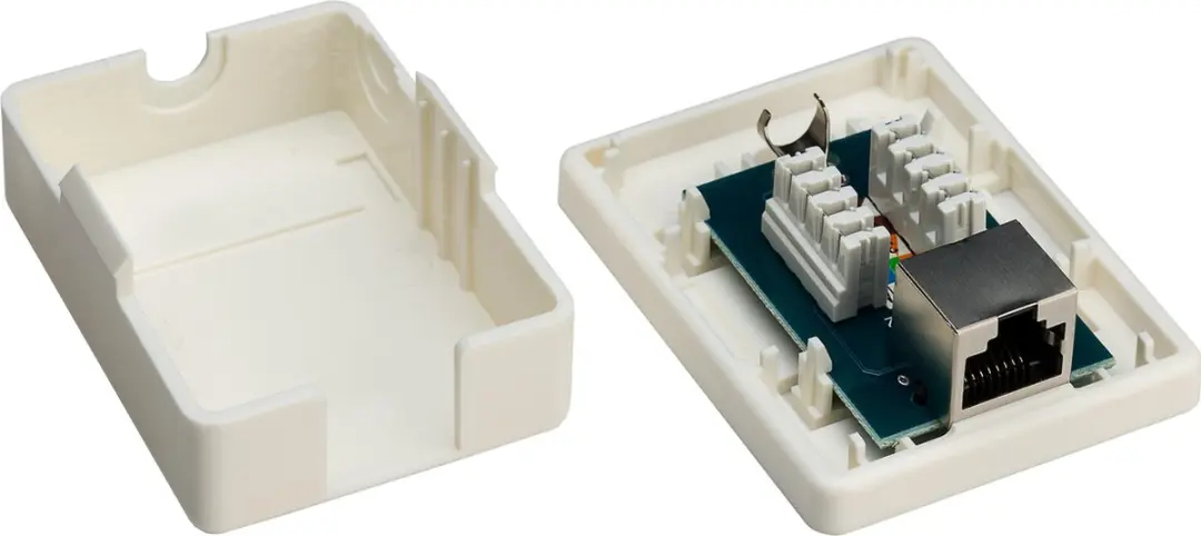 Goobay CAT6 Netwerkuitvoerdoos 1x RJ45 - Wit