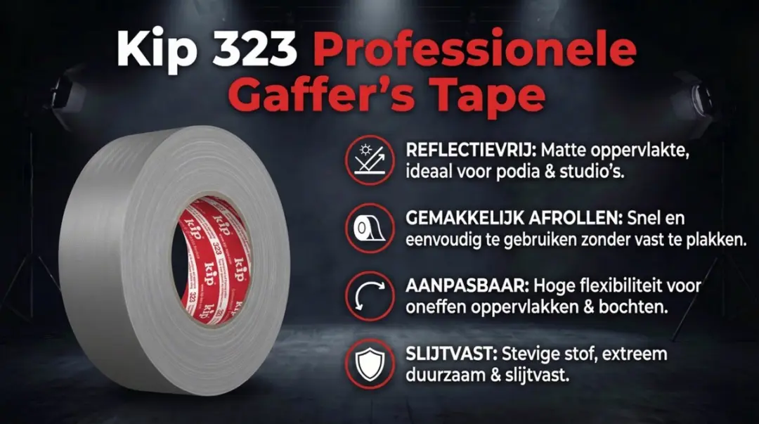 Kip Gaffer's Tape Grijs 50mm x 50m - PE-laminering