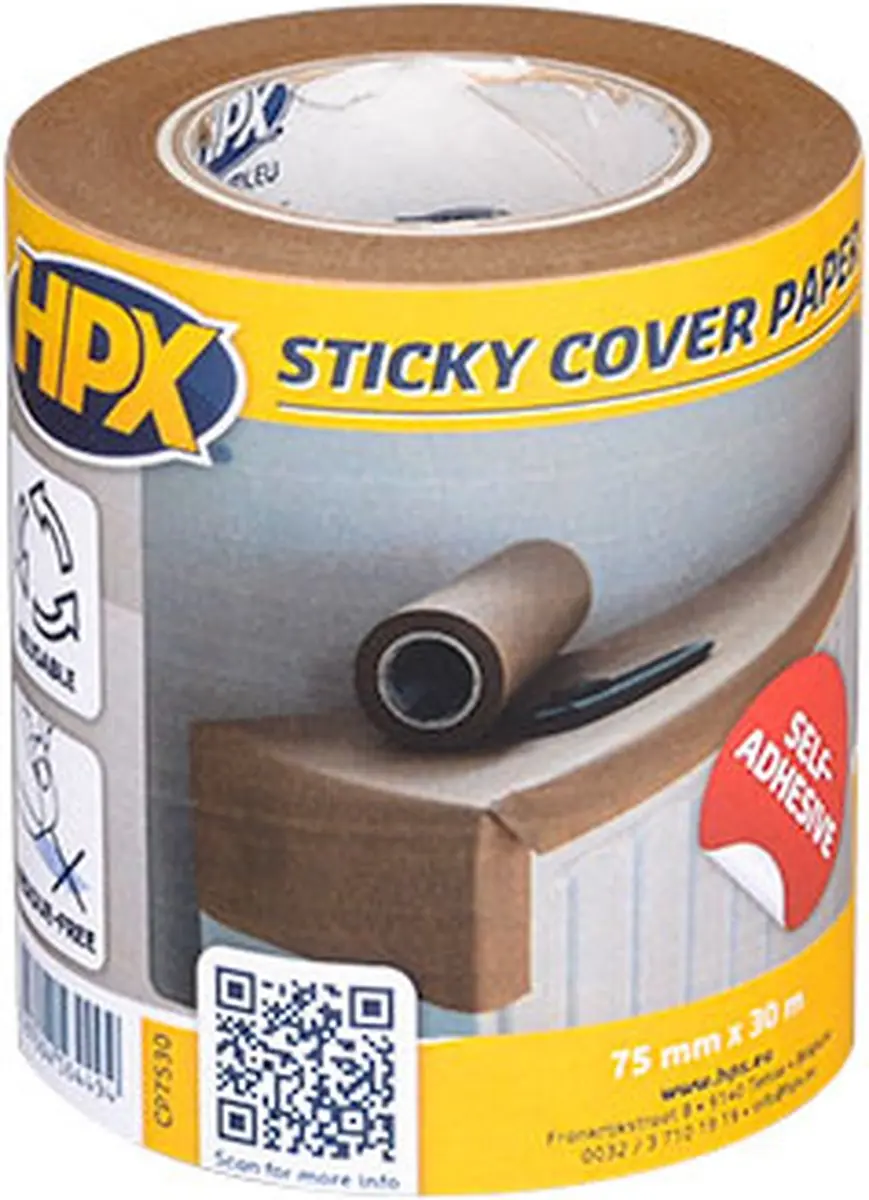 HPX Sticky Cover Paper Meerkleurig - 300mm x 30m