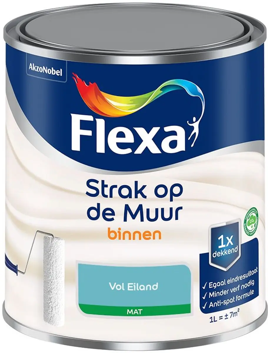 Flexa Strak Op De Muur Binnen Mat Mengverf Vol Eiland 1L