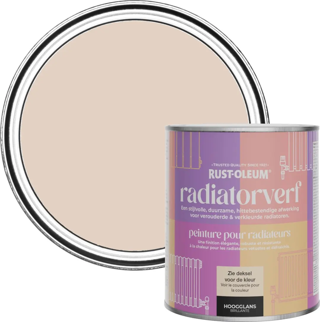 Rust-Oleum Lichtroze Radiatorverf Hoogglans 750ml