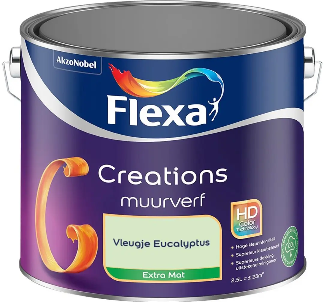 Flexa Creations Muurverf Extra Mat Vleugje Eucalyptus 2,5L