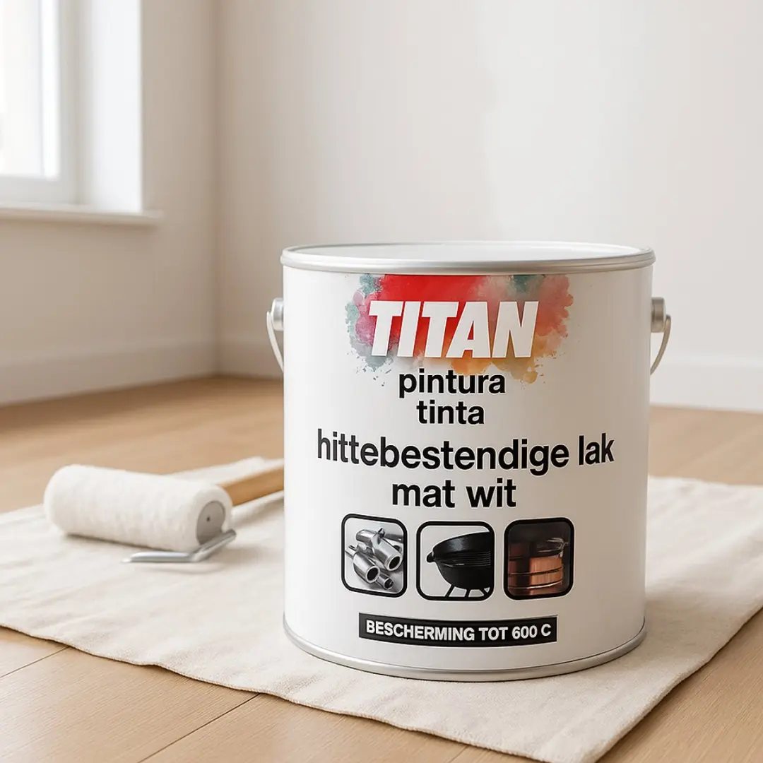 Titan Hittebestendige Lak Mat Wit 600°C - 400ml