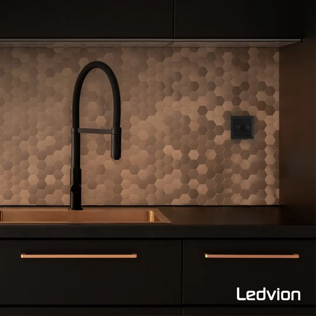 Ledvion LED Duo Dimmer Afdekplaat - Zwart