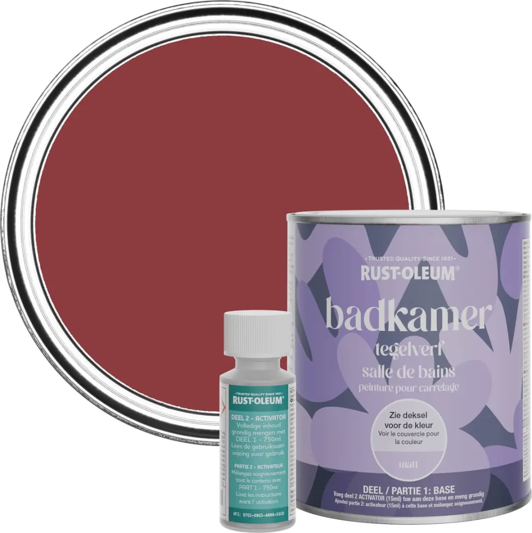 Rust-Oleum Imperium Rood Badkamer Tegelverf Matt 750ml