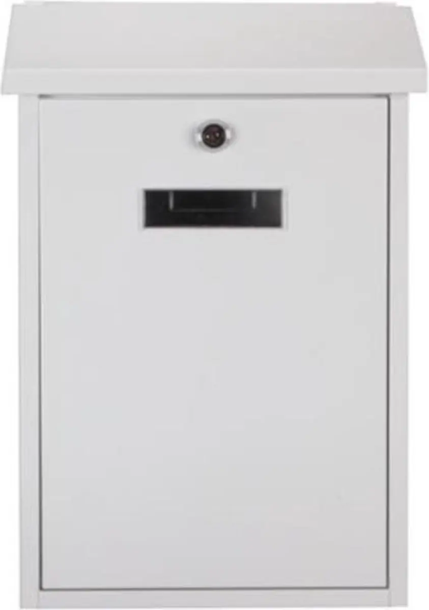 Perel Brievenbus Rio Wand/Paalmontage 39,5x27x10cm - Wit
