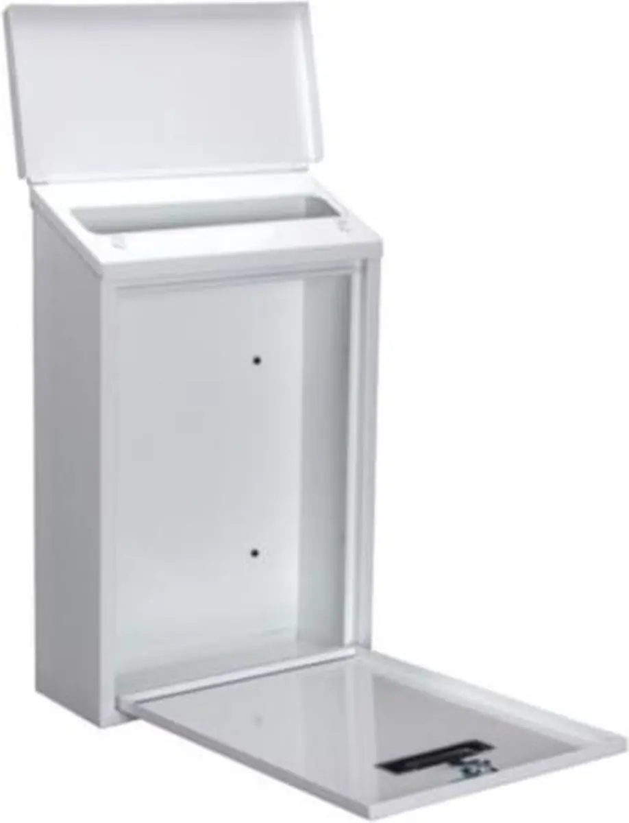 Perel Brievenbus Rio Wand/Paalmontage 39,5x27x10cm - Wit