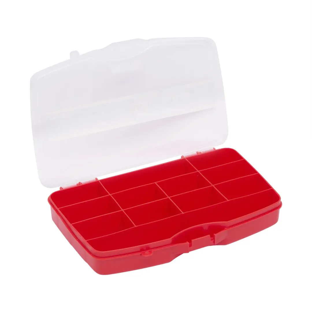 Handy Extra Kleine Sorteerdoos 12 Vakken - 258x160x40mm Rood