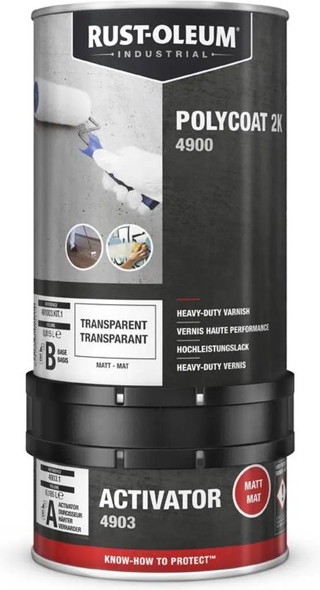 Rust-Oleum Polycoat 2K Heavy Duty Vernis 4900 1L - Neutraal