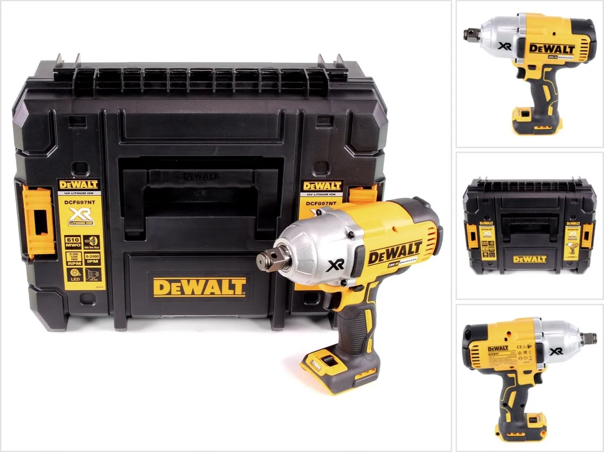 DeWALT DCF897NT Accu slagmoersleutel 950Nm 3/4 frictiering 18V XR Basic Body in TSTAK