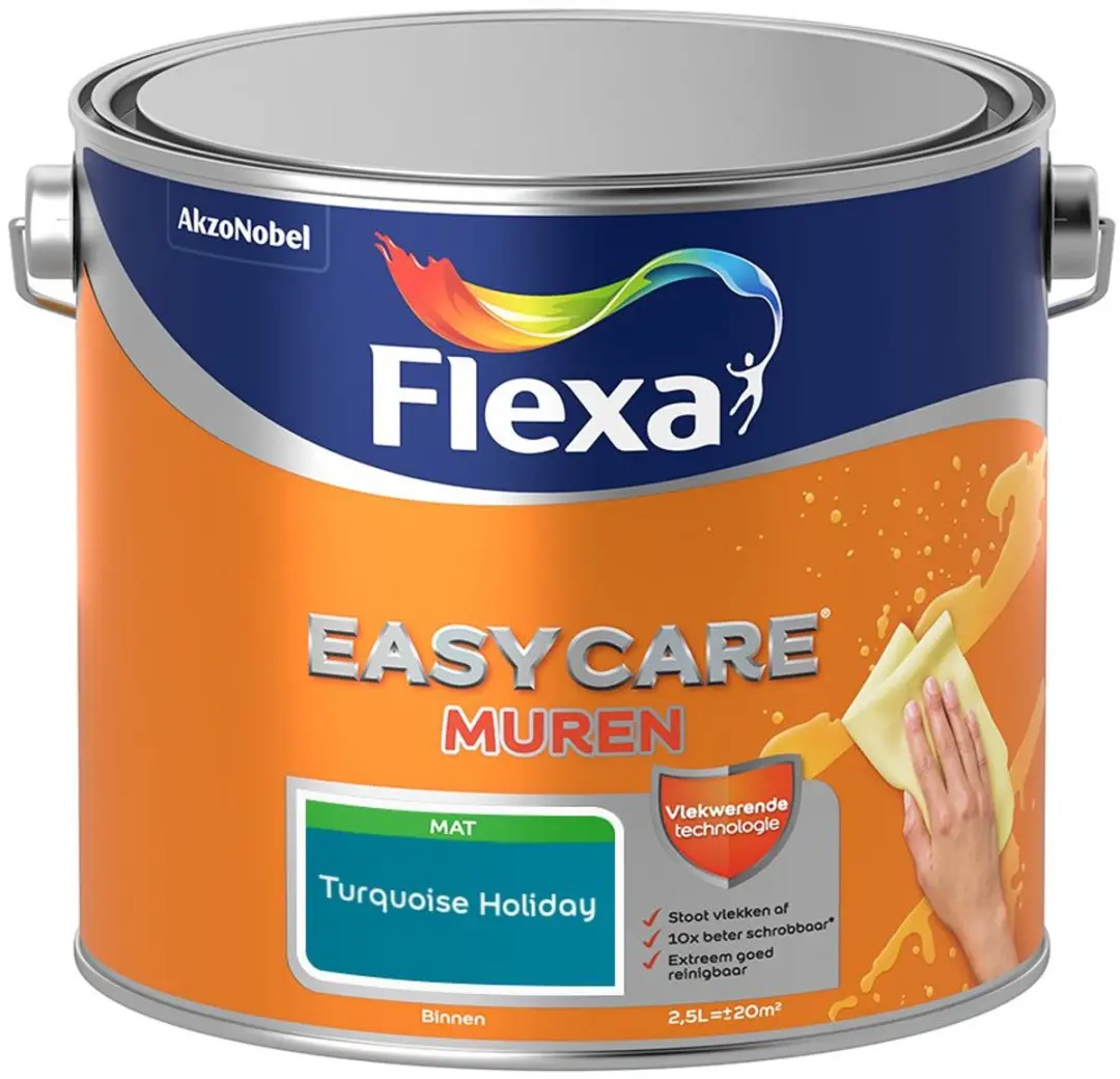 Flexa Easycare Murenverf Turquoise Holiday 2,5L