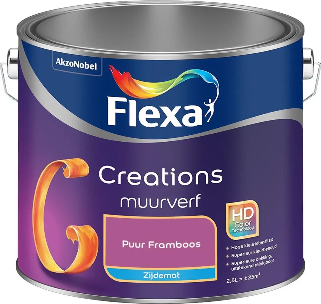 Flexa Creations Muurverf Zijdemat Puur Framboos 2,5L