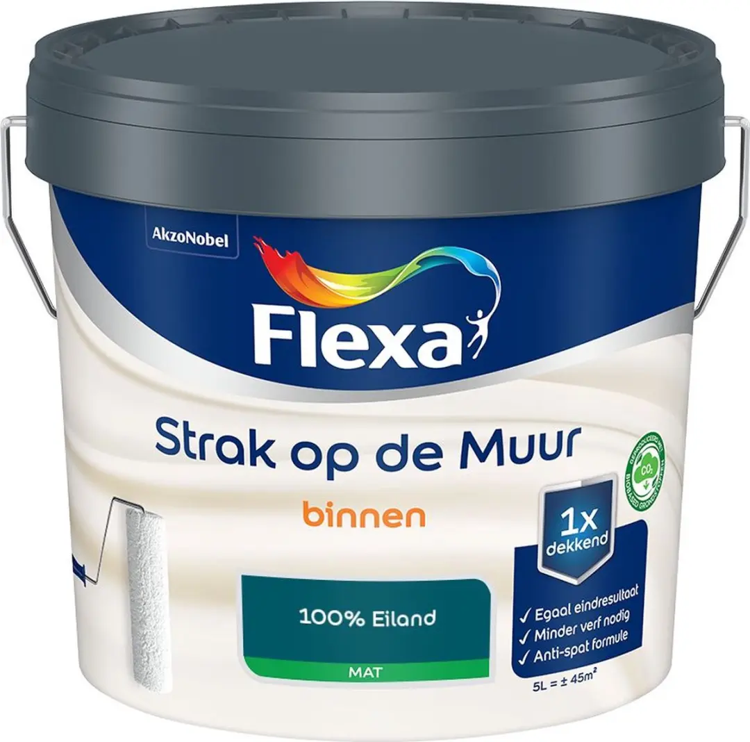 Flexa Strak Op De Muur Binnen Mat 100% Eiland Mengverf 5L