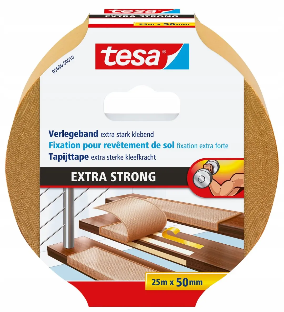 Tesa Extra Strong Tapijttape 50mm - 25m - Wit