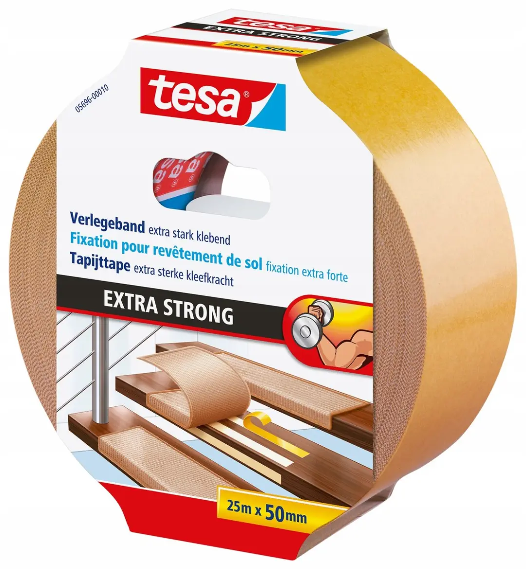Tesa Extra Strong Tapijttape 50mm - 25m - Wit