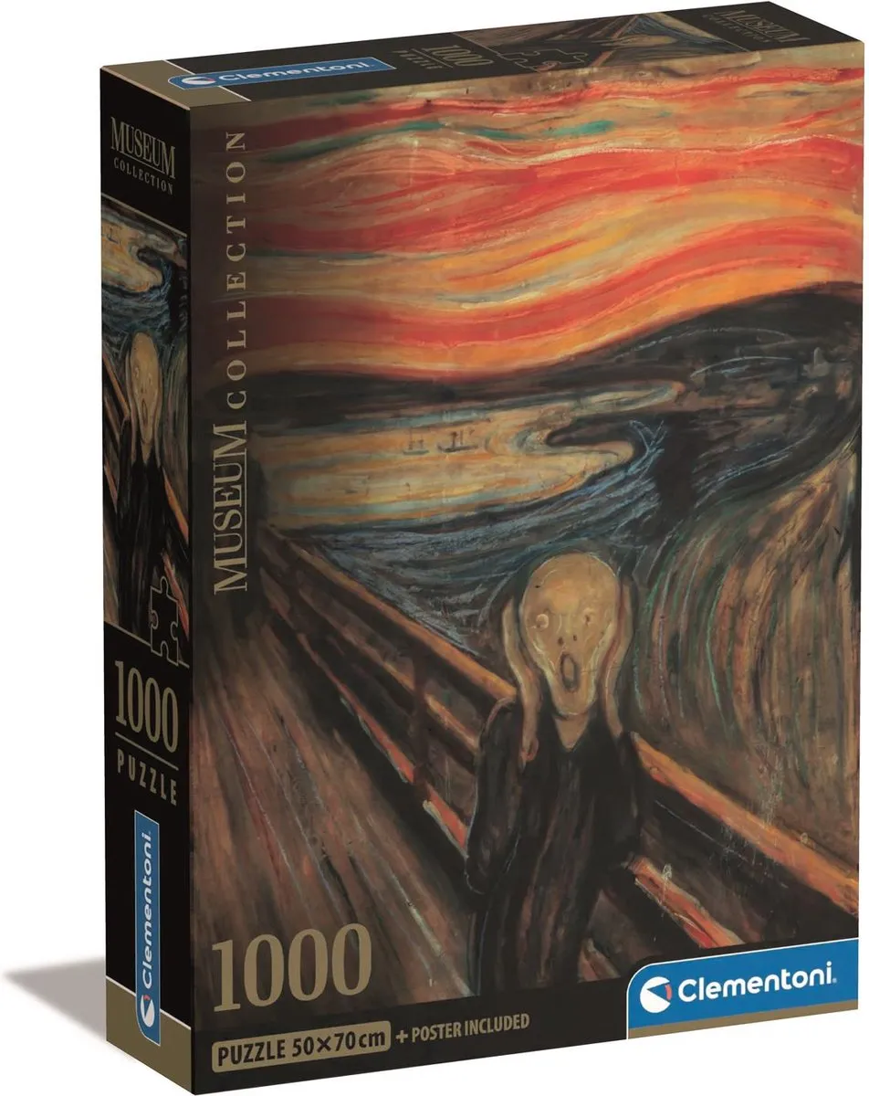 Clementoni De Schreeuw van Munch Puzzel 1000 Stuks