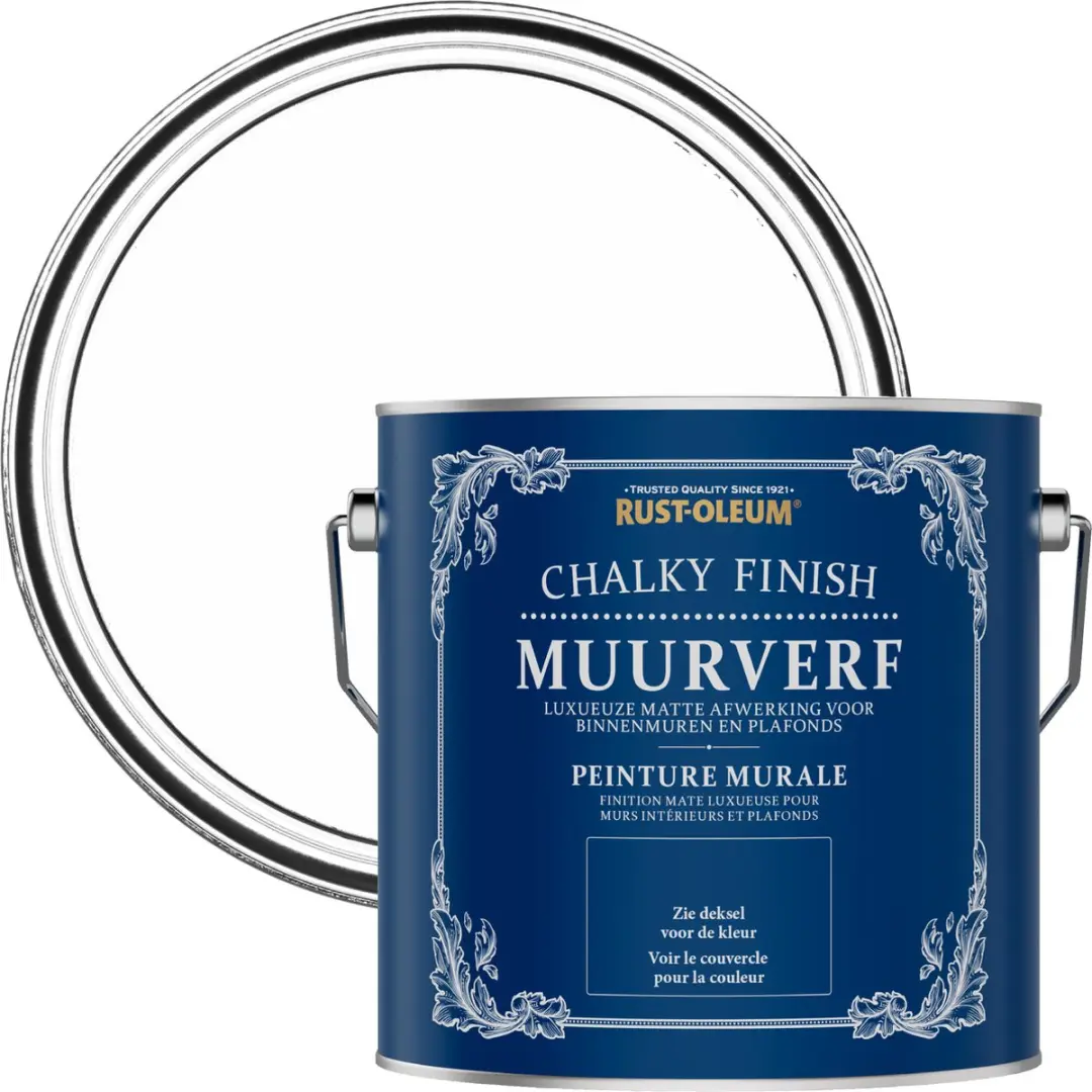 Rust-Oleum Wit Chalky Finish Muurverf 2,5L
