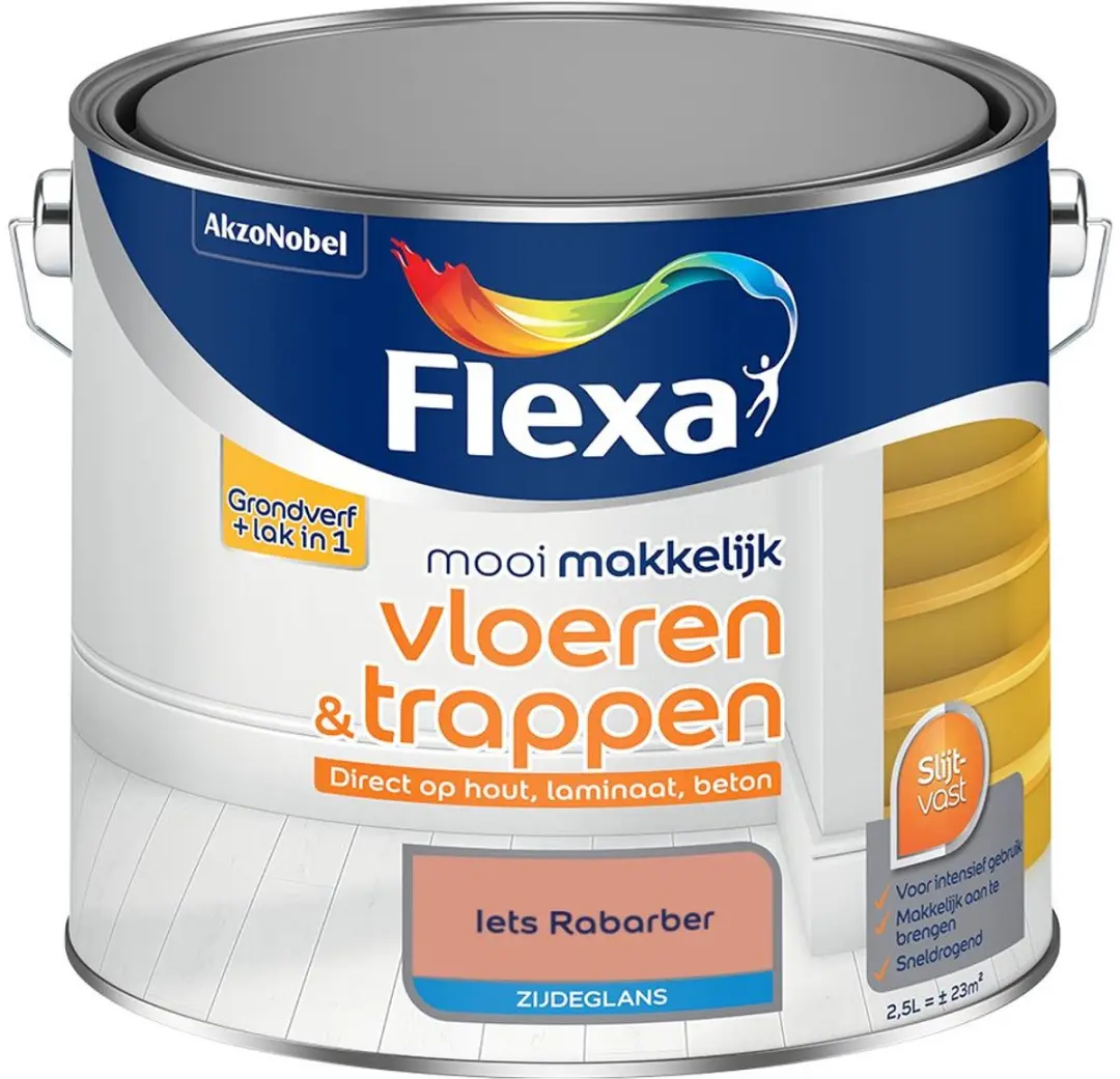 Flexa Mengverf Zijdeglans Iets Rabarber 2,5L