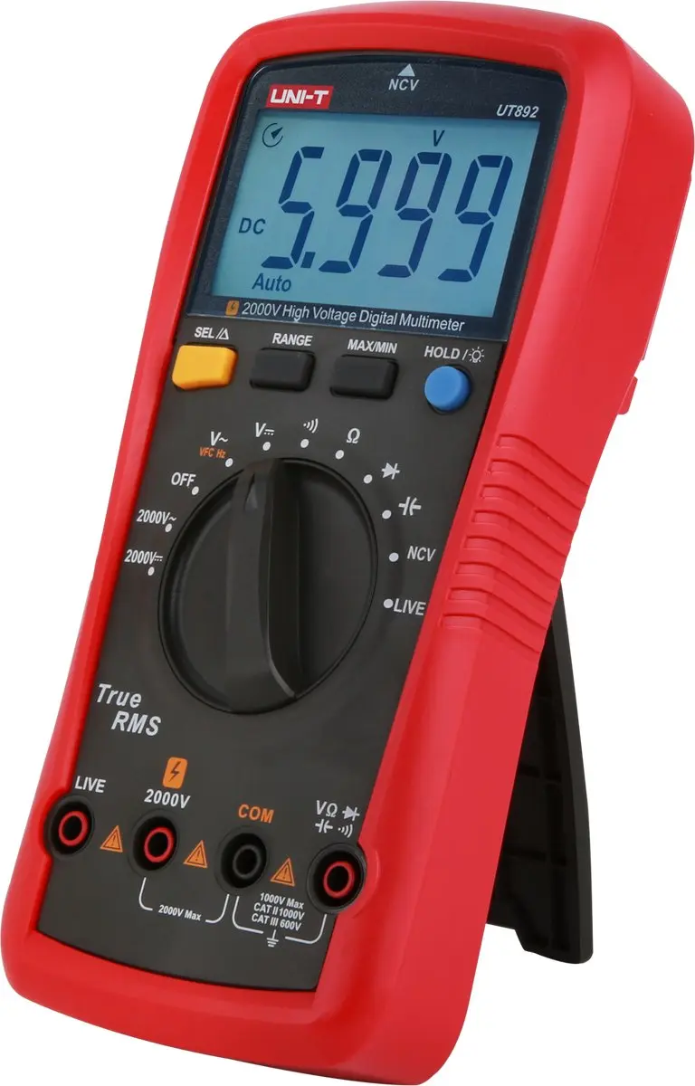 UNI-T UT892 Multimeter - True RMS - 2000V - Rood/Zwart